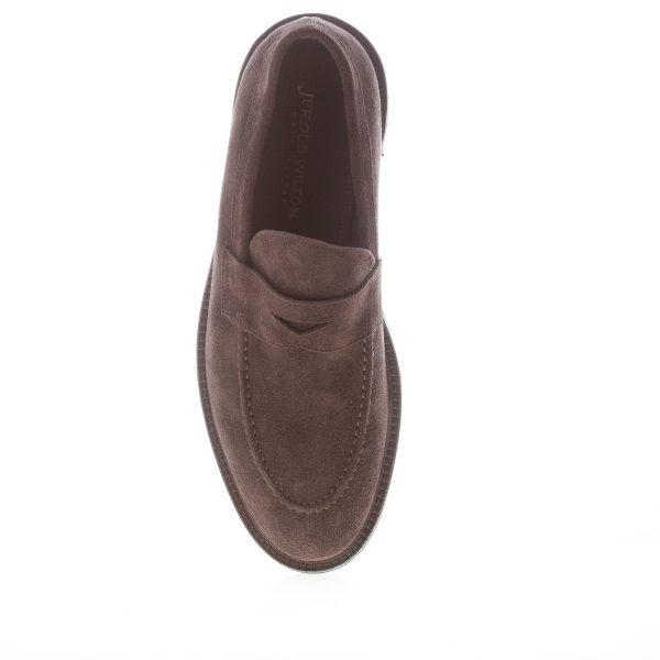 JEROLD WILTON uomo mocassino in crosta MOKA con mascherina penny. Suola gomma - immagine 5