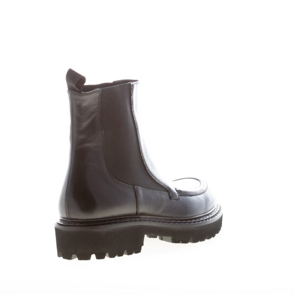 JEROLD WILTON donna stivaletto Chelsea in pelle NERO con vaschetta. Suola gomma - immagine 3