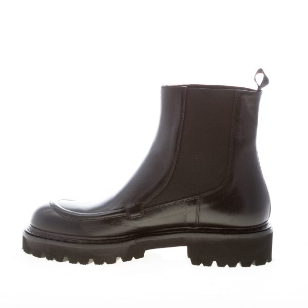 JEROLD WILTON donna stivaletto Chelsea in pelle NERO con vaschetta. Suola gomma - immagine 4