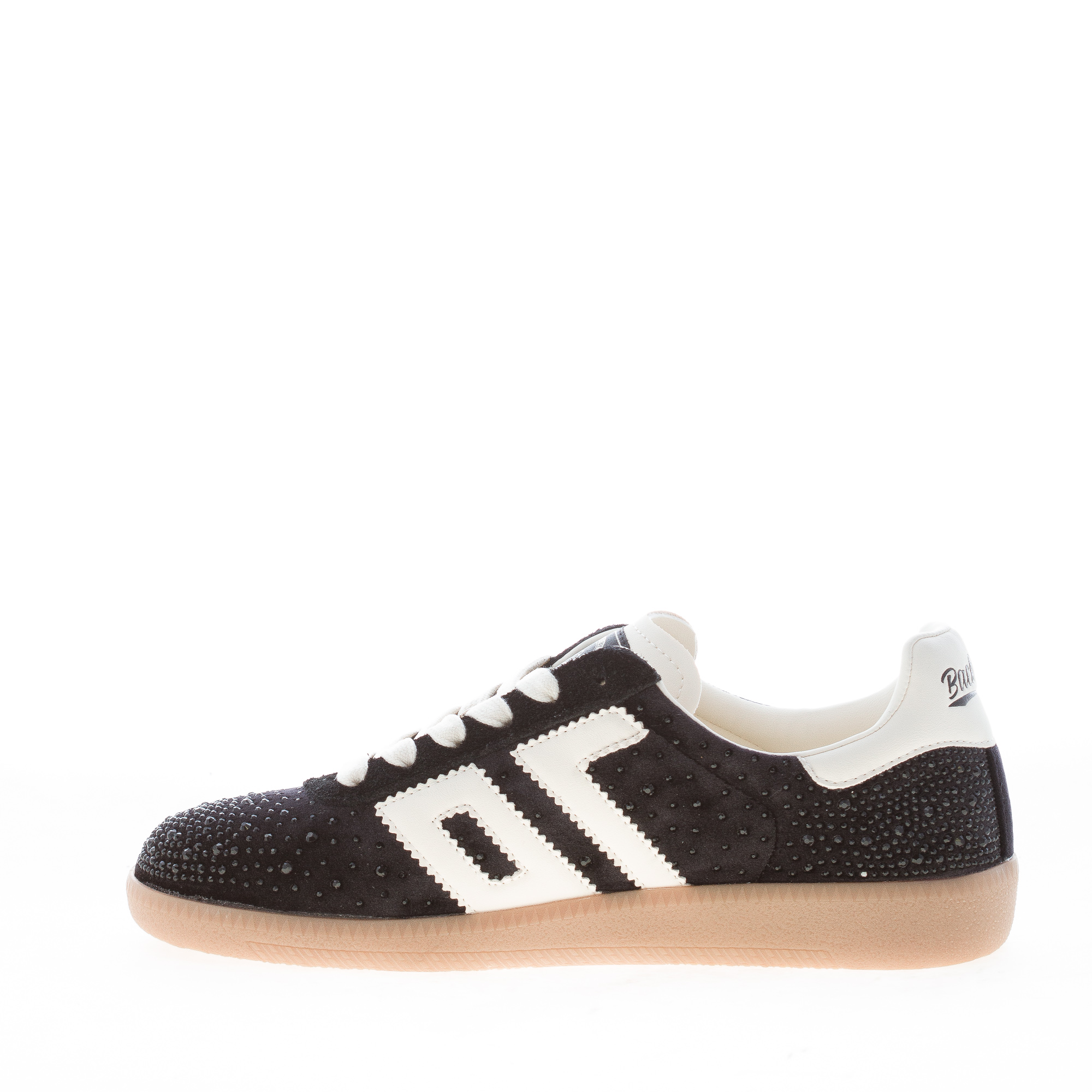 BACK 70 donna sneaker Cloud Star 101 in velluto BLACK BUTTER con strass - immagine 4
