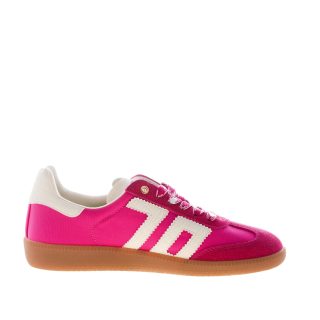 BACK 70 donna sneaker Ghost 11 in tessuto e camoscio CHERRY più panna