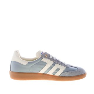 BACK 70 donna sneaker Ghost 16 in tessuto e camoscio CELESTE più panna
