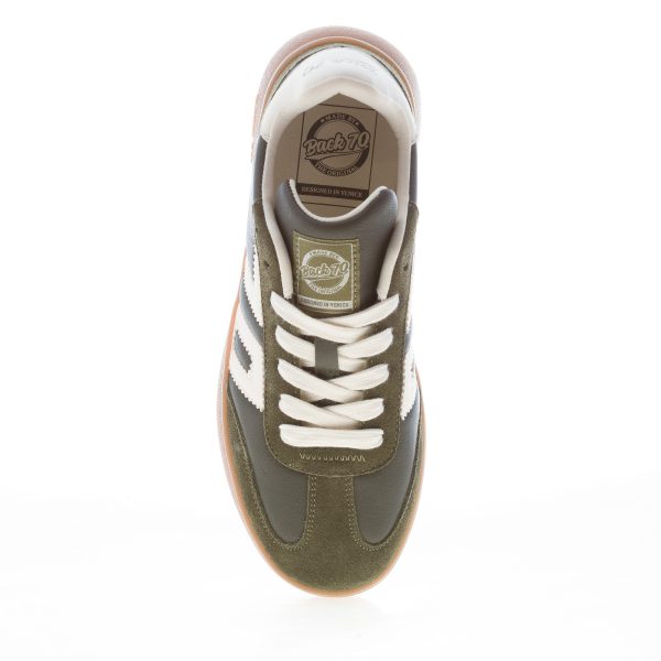 BACK 70 donna sneaker Brooklyn in nappa e camoscio FOREST BUTTER - immagine 5