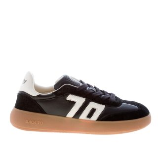 BACK 70 uomo sneaker Brooklyn in nappa e camoscio BLACK BUTTER