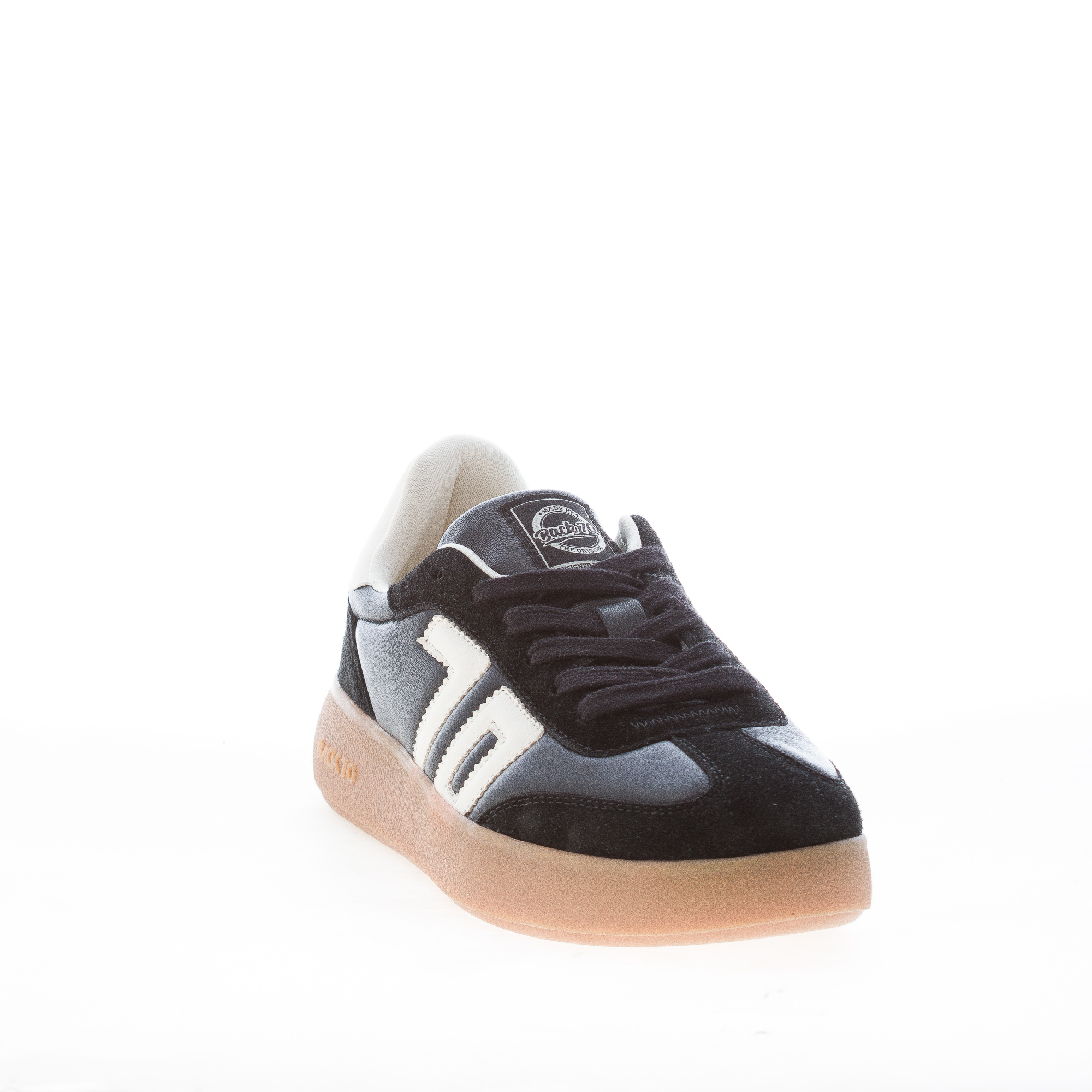 BACK 70 uomo sneaker Brooklyn in nappa e camoscio BLACK BUTTER - immagine 2