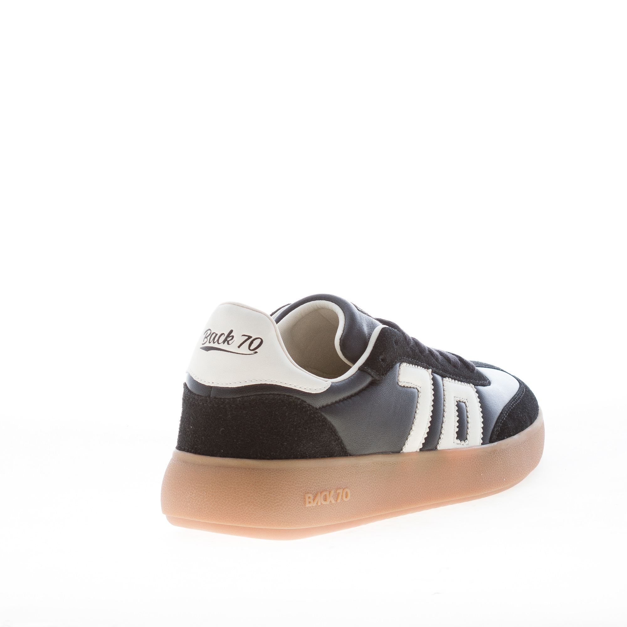 BACK 70 uomo sneaker Brooklyn in nappa e camoscio BLACK BUTTER - immagine 3