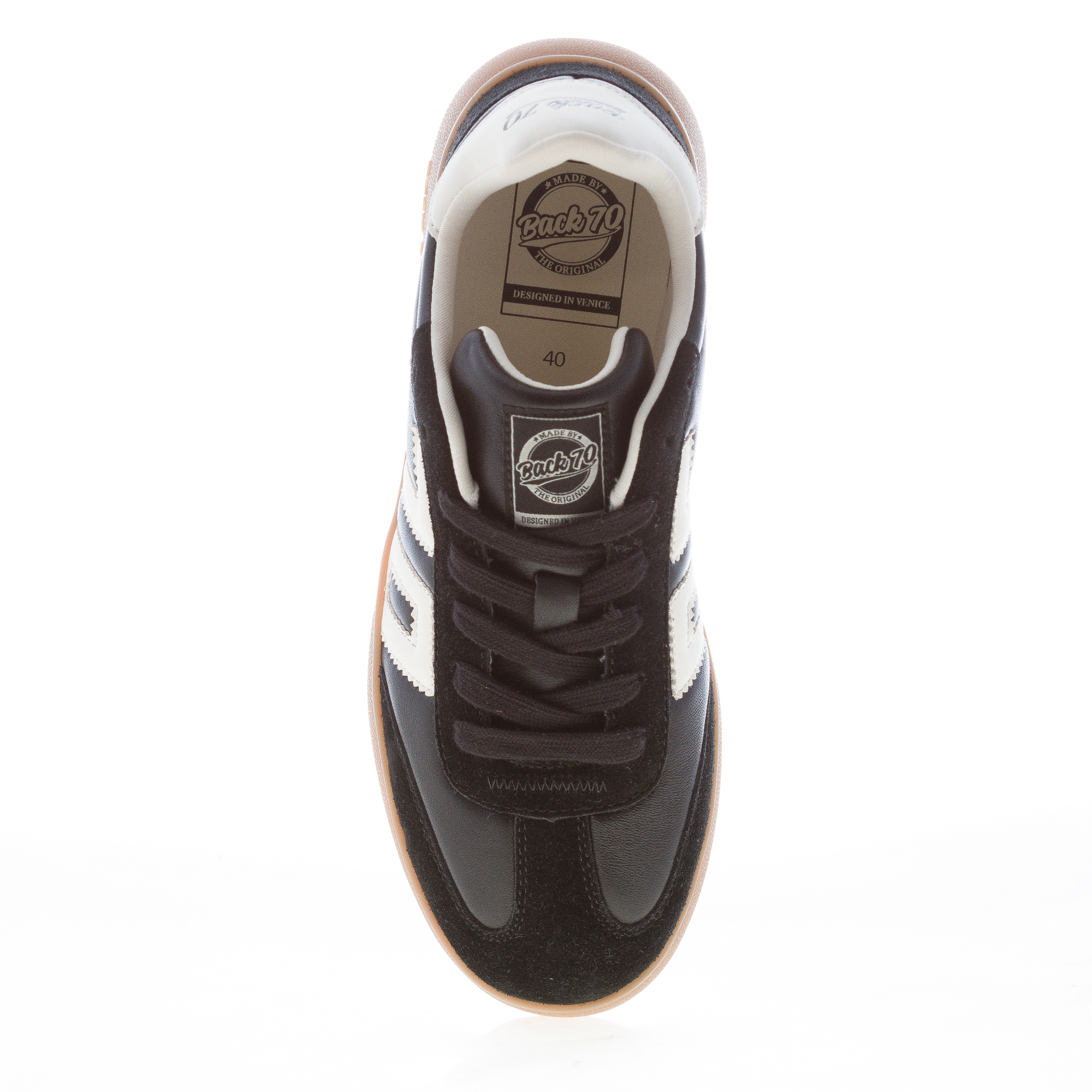 BACK 70 uomo sneaker Brooklyn in nappa e camoscio BLACK BUTTER - immagine 5