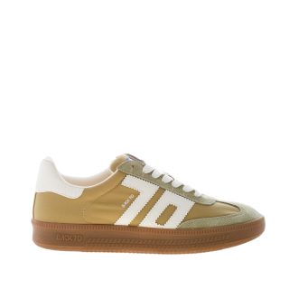 BACK 70 Herren Sneaker Double aus olivgrünem Wildleder und Nylon mit weißen Lederdetails