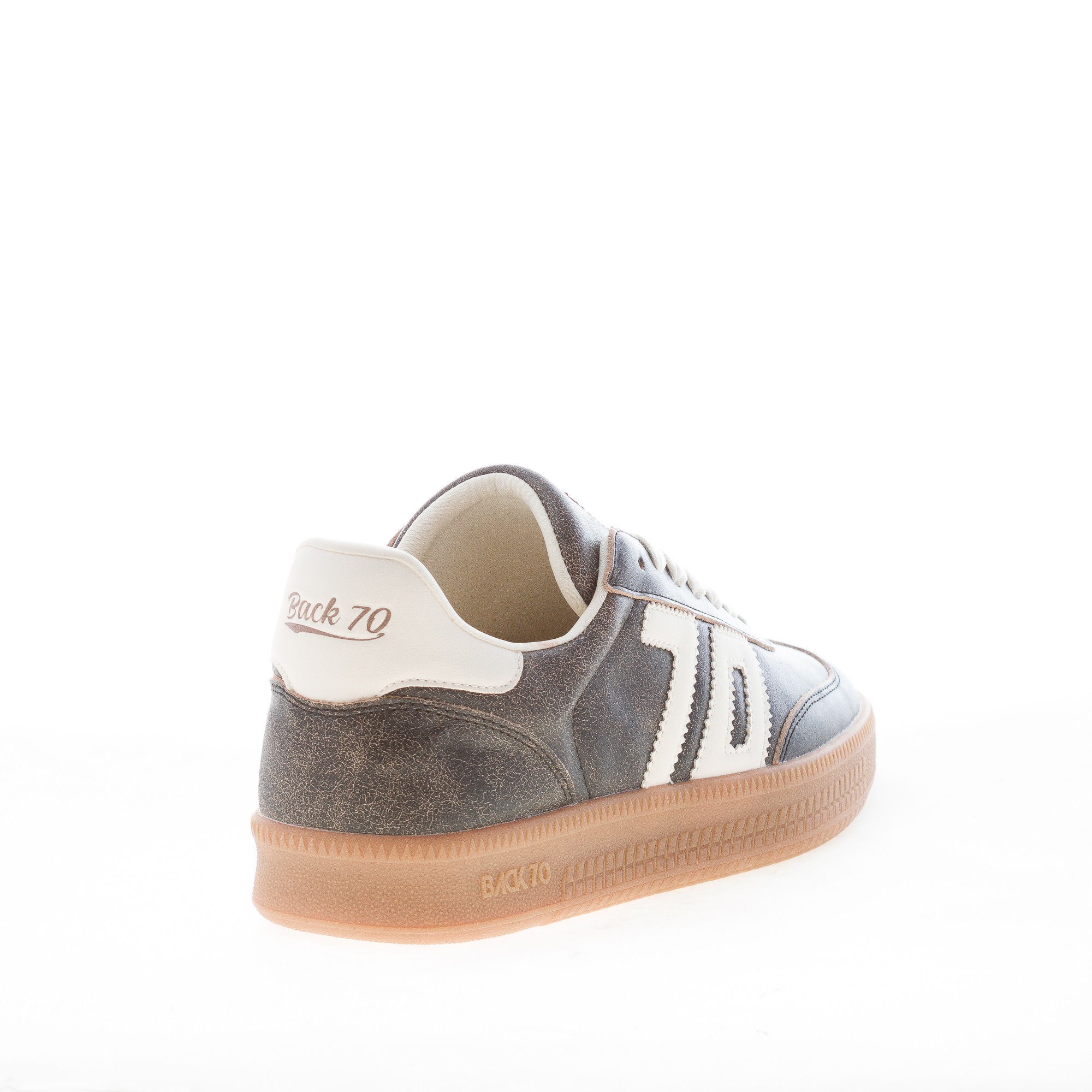 BACK 70 uomo sneaker Double in pelle vintage GUN BUTTER - immagine 3