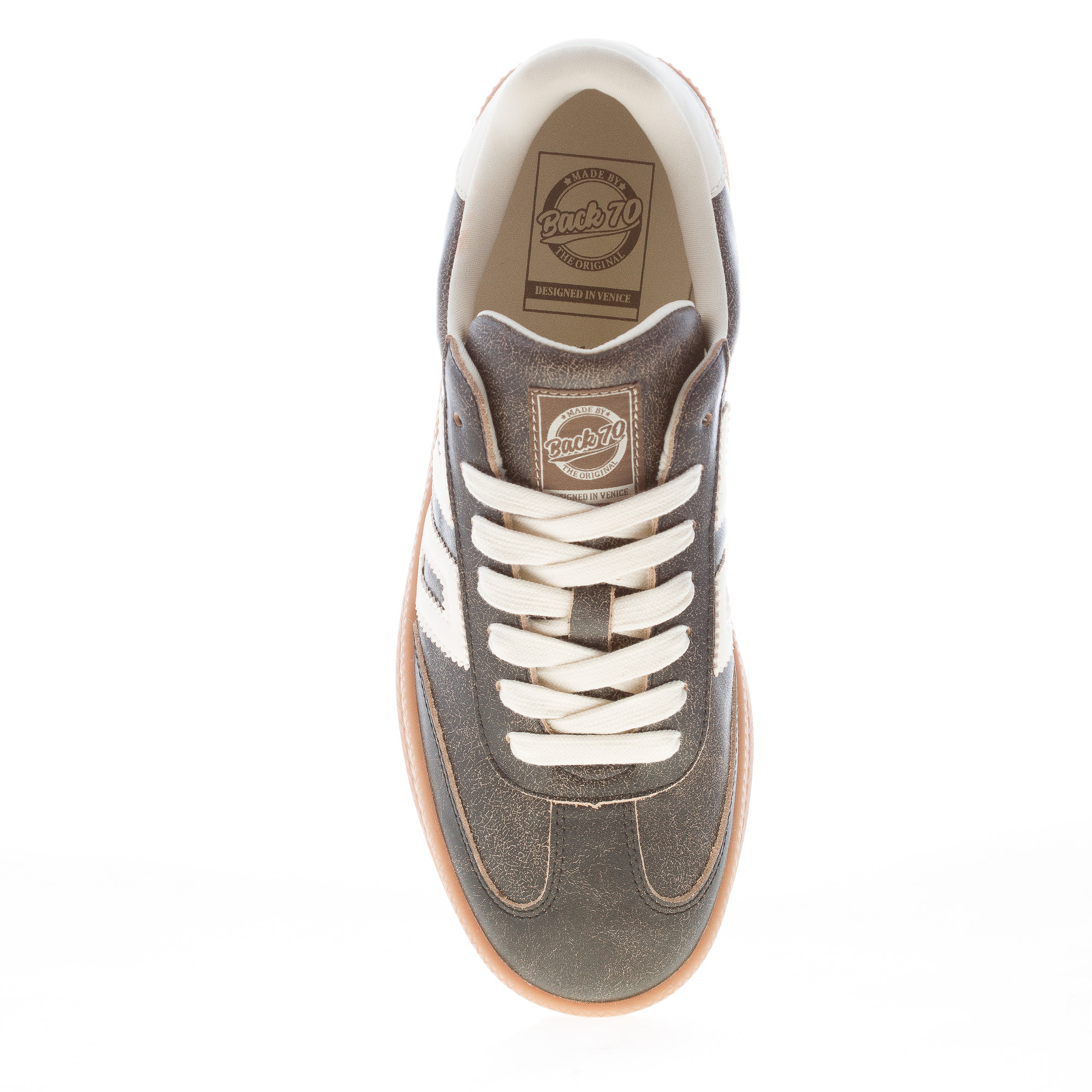BACK 70 uomo sneaker Double in pelle vintage GUN BUTTER - immagine 5