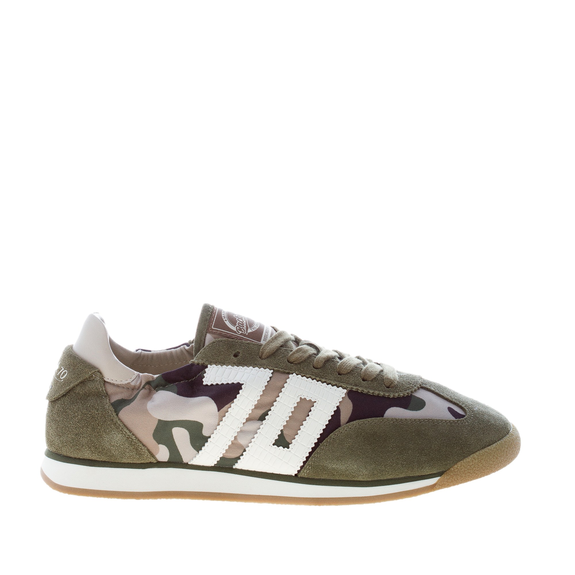 BACK 70 uomo sneaker Rocket in camoscio e nylon VERDE CAMOUFLAGE