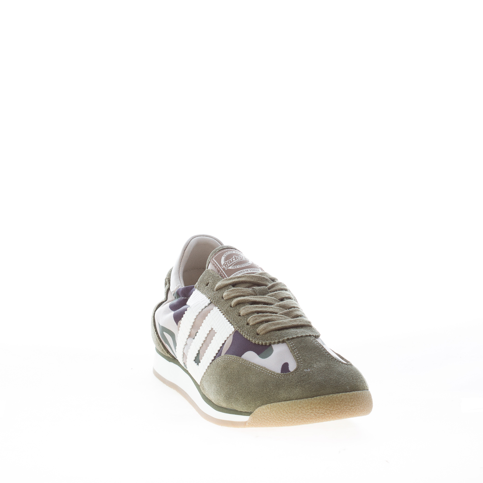 BACK 70 uomo sneaker Rocket in camoscio e nylon VERDE CAMOUFLAGE - immagine 2