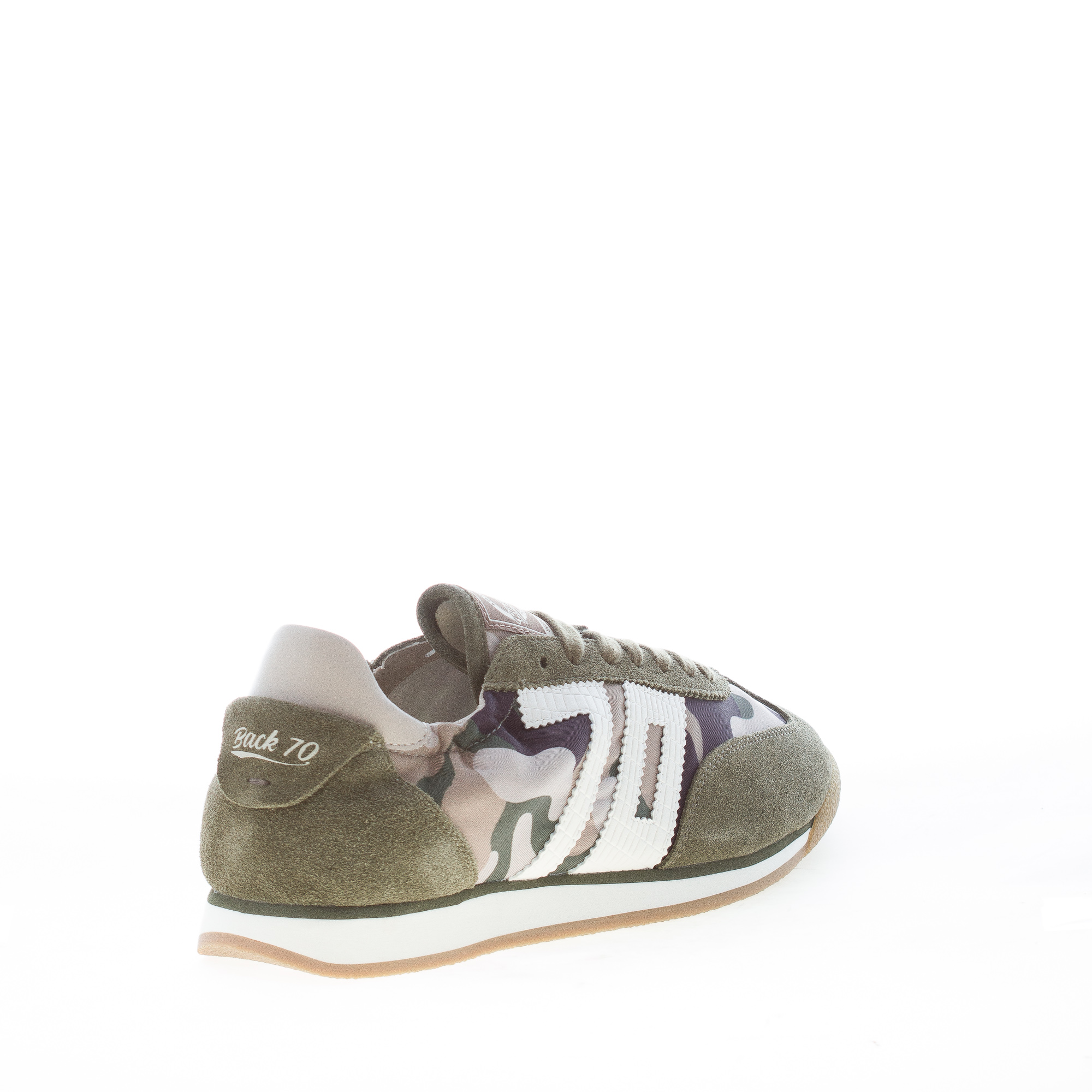 BACK 70 uomo sneaker Rocket in camoscio e nylon VERDE CAMOUFLAGE - immagine 3