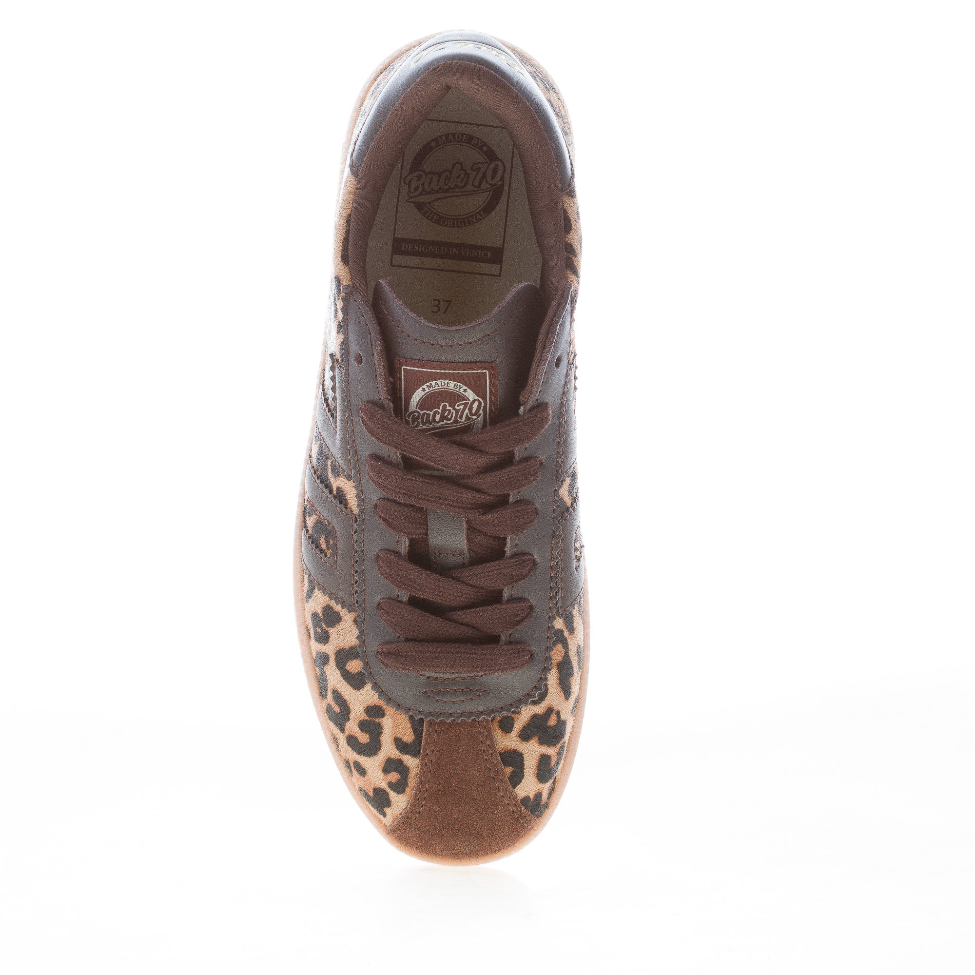 BACK 70 donna sneaker Shelly Fur Leo/Coffee in eco-pony LEOPARDO più marrone - immagine 5