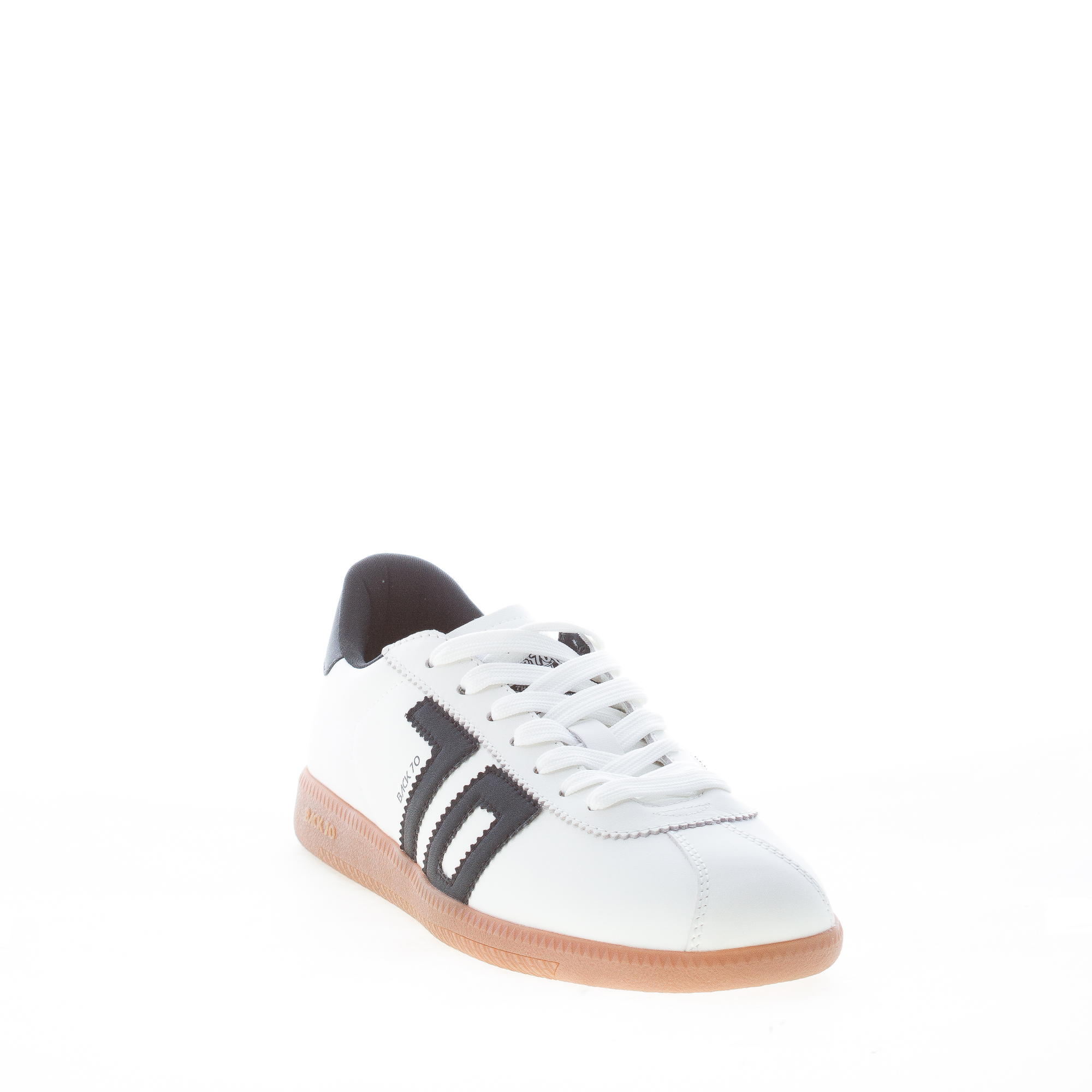 BACK 70 uomo sneaker Shelly in pelle BIANCO e NERO - immagine 2