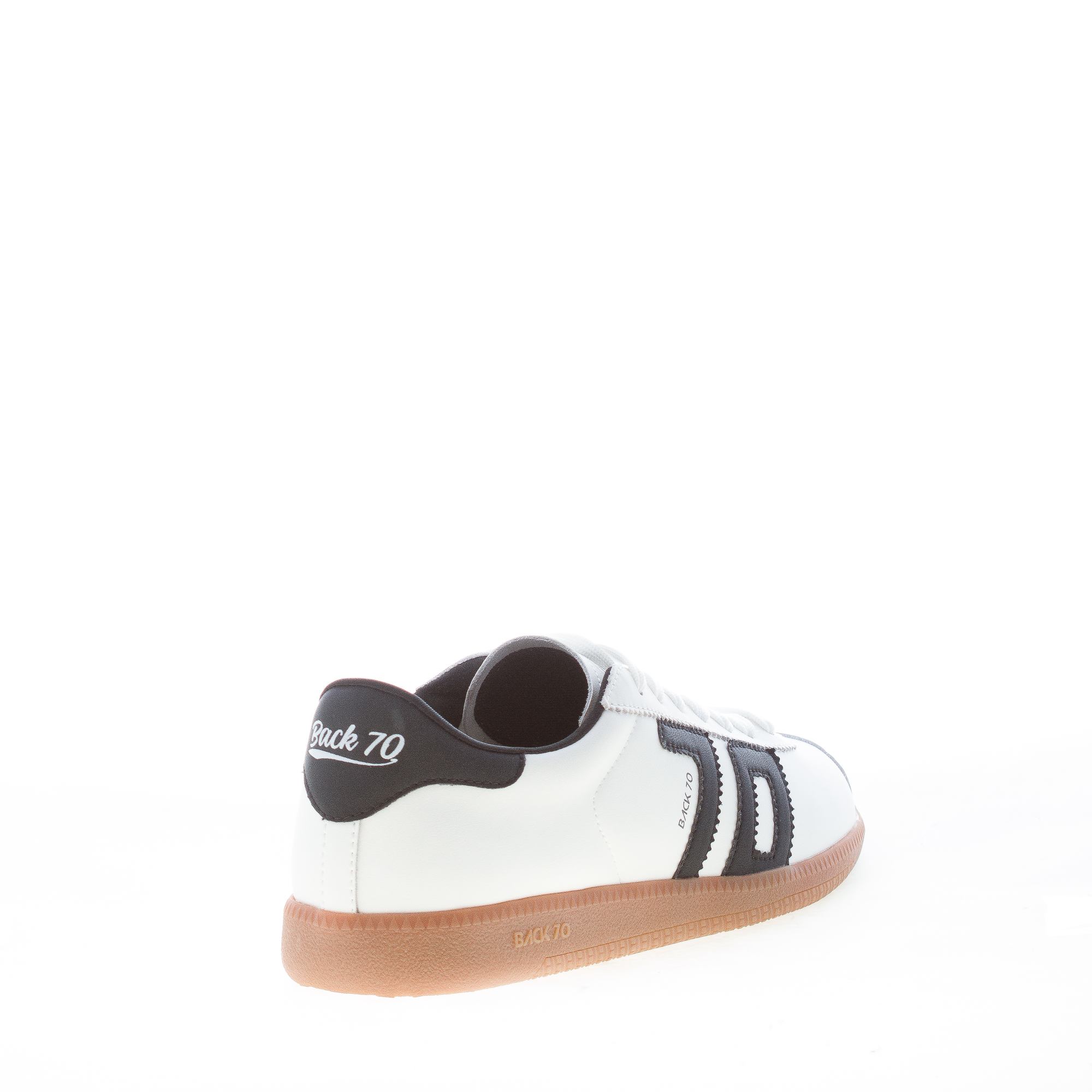 BACK 70 uomo sneaker Shelly in pelle BIANCO e NERO - immagine 3