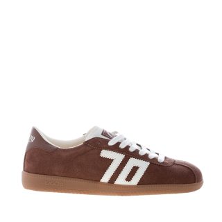 BACK 70 uomo sneaker Shelly in camoscio MARRONE e bianco