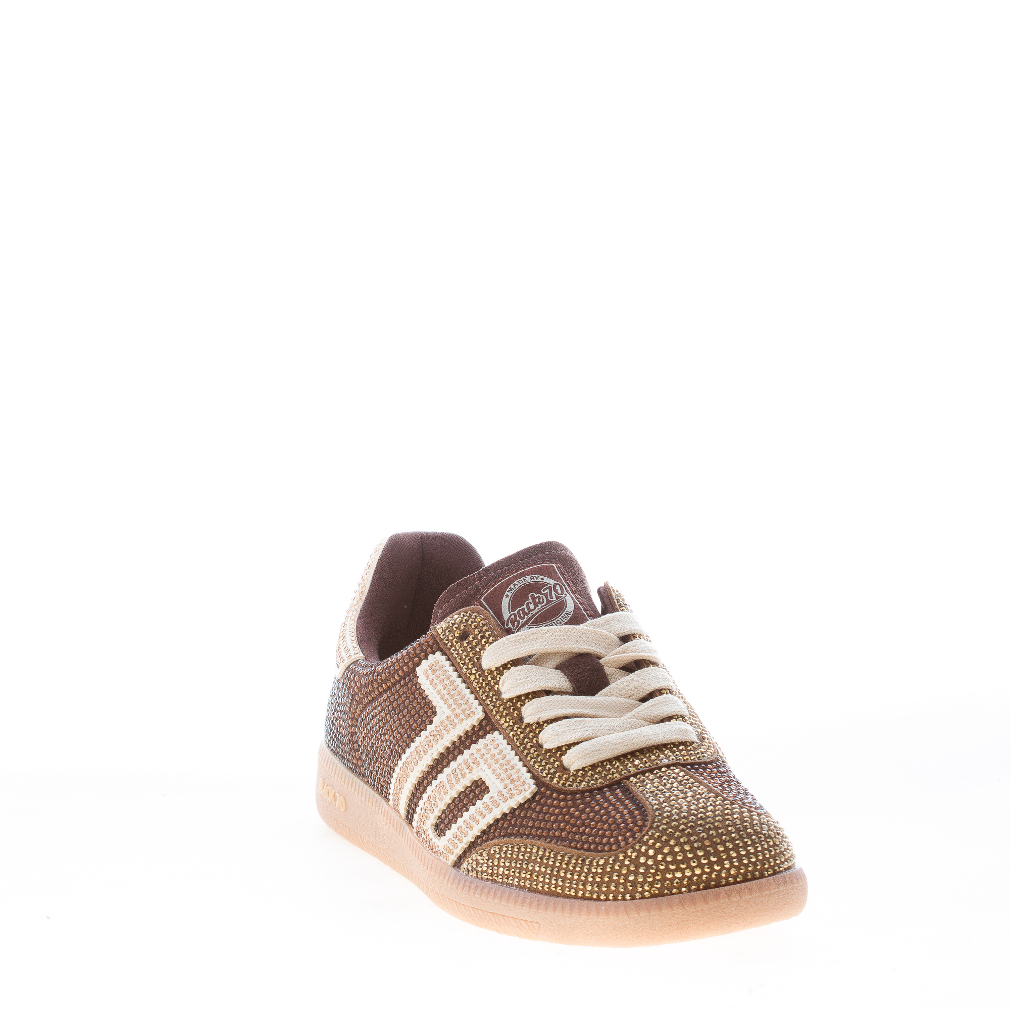 BACK 70 donna sneaker Cloud Star Strass COFFEE-GOLD - immagine 2