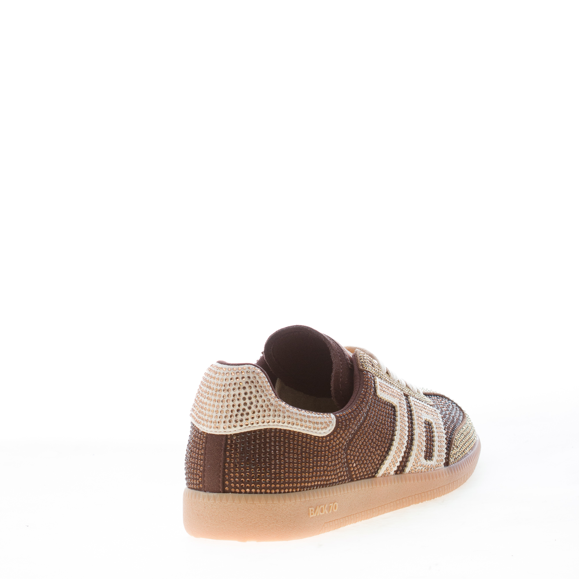 BACK 70 donna sneaker Cloud Star Strass COFFEE-GOLD - immagine 3