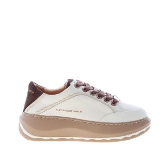 ALEXANDER SMITH donna sneaker Myfair in nappa AVORIO e testa di moro