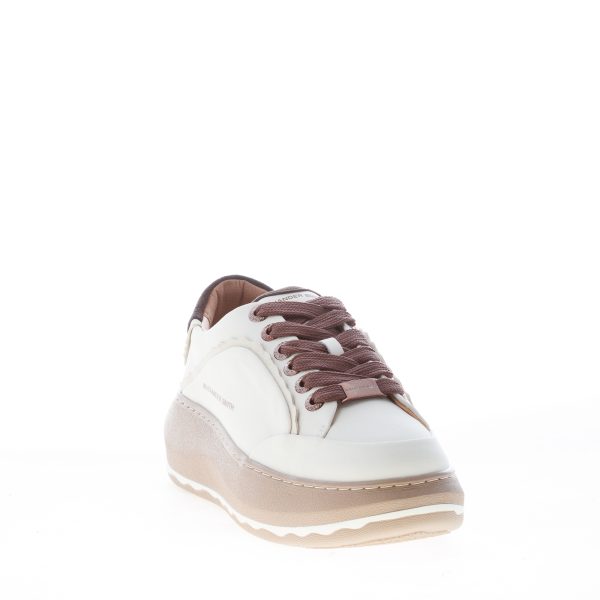 ALEXANDER SMITH donna sneaker Myfair in nappa AVORIO e testa di moro - immagine 2