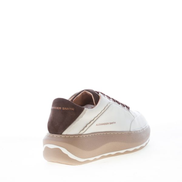 ALEXANDER SMITH donna sneaker Myfair in nappa AVORIO e testa di moro - immagine 3