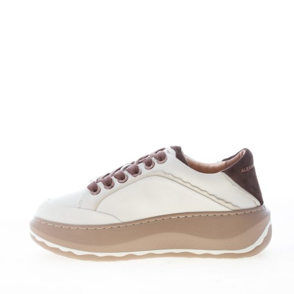 ALEXANDER SMITH donna sneaker Myfair in nappa AVORIO e testa di moro - immagine 4