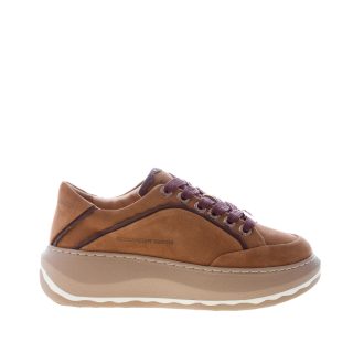 ALEXANDER SMITH donna sneaker Myfair in camoscio COGNAC e bordeaux