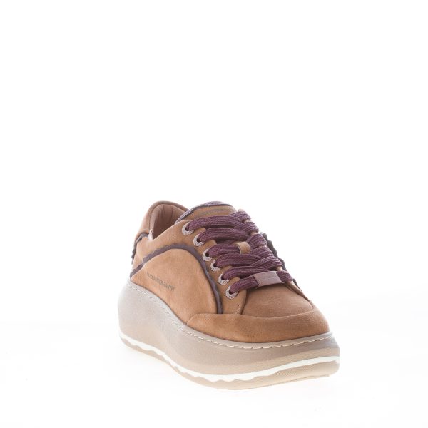 ALEXANDER SMITH donna sneaker Myfair in camoscio COGNAC e bordeaux - immagine 2