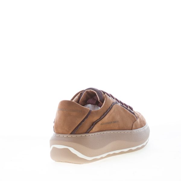 ALEXANDER SMITH donna sneaker Myfair in camoscio COGNAC e bordeaux - immagine 3