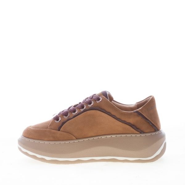 ALEXANDER SMITH donna sneaker Myfair in camoscio COGNAC e bordeaux - immagine 4