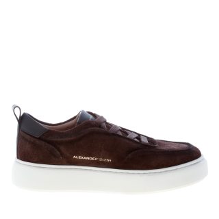 ALEXANDER SMITH uomo sneaker slip on York in suede slavato TESTA DI MORO