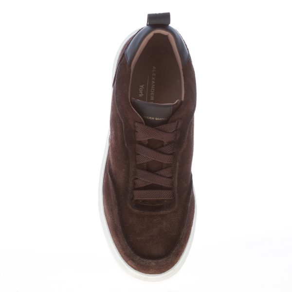 ALEXANDER SMITH uomo sneaker slip on York in suede slavato TESTA DI MORO - immagine 5